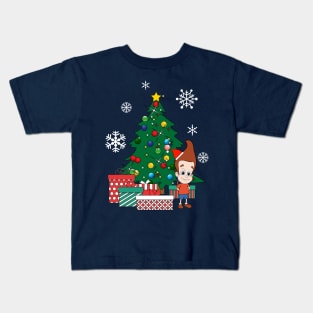 Jimmy Neutron Around The Christmas Tree Kids T-Shirt